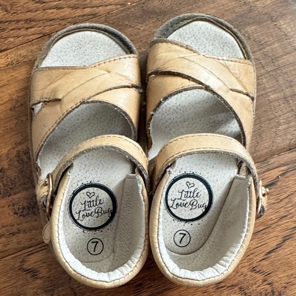 Little Love Bug Sebby Barefoot Sandals Kids Size 7 - Picture 1 of 5